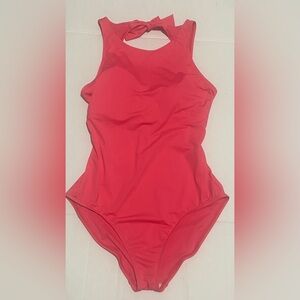 New*Tommy Bahama Pearl High Neck One-Piece Swimsuit~Size:12~in coral coast-